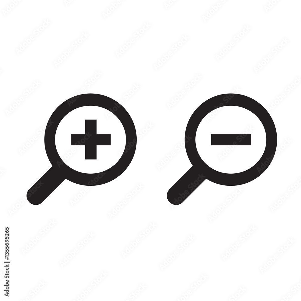 zoom in and zoom out icon zoom in and zoom out icon