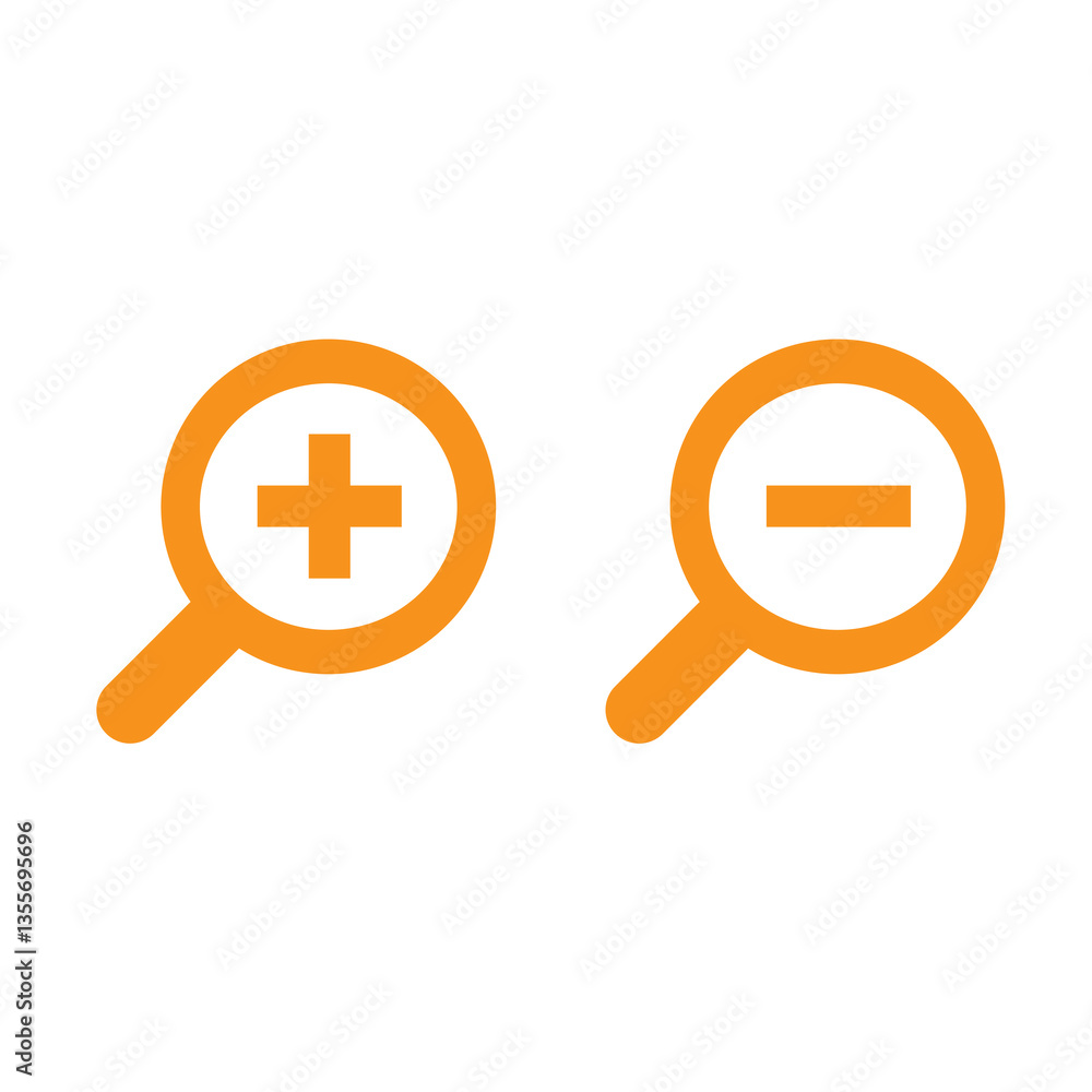 Fototapeta premium zoom in and zoom out icon