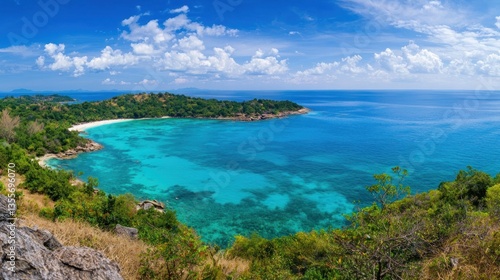 Breathtaking aerial view of koh lipe island thailand panoramic landscape tropical paradise scenic perspective