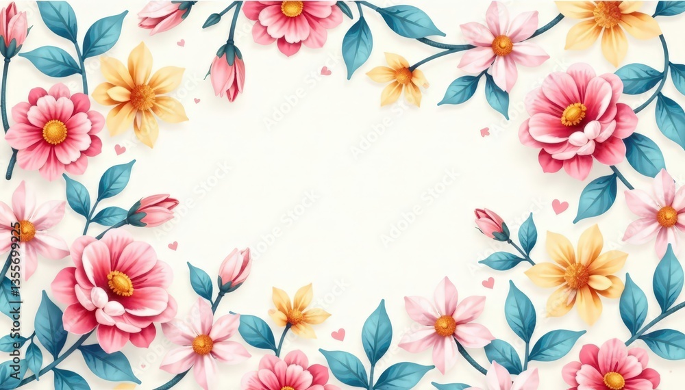Pastel floral repeating design, delicate style, seamless, nature, pretty Pastel floral repeating design, delicate style, seamless, nature, pretty