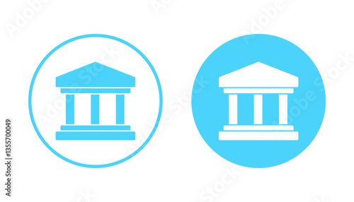 Bank icon vector. Bank sign and symbol, museum, university