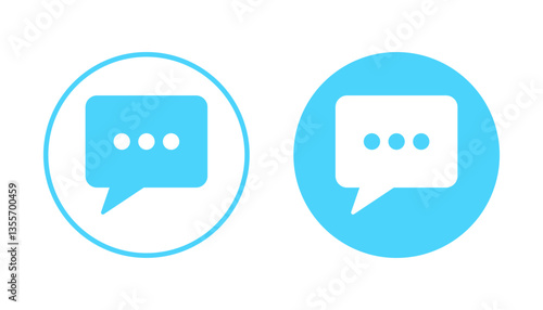 Chat icon vector. speech bubble sign and symbol. comment icon. message