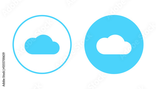 Cloud icon vector. cloud sign and symbol