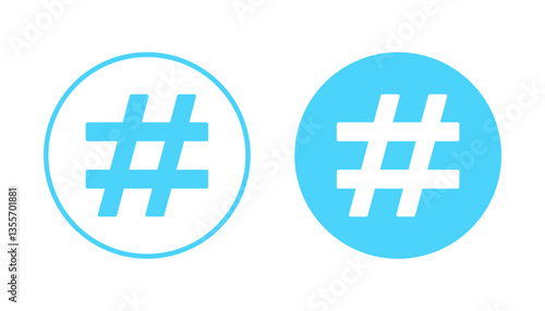 Hashtag icon vector. hashtag sign and symbol