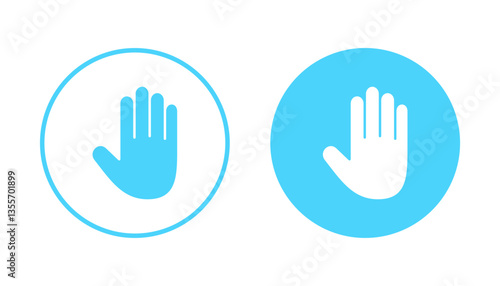 Hand icon vector. hand sign and symbol. palm