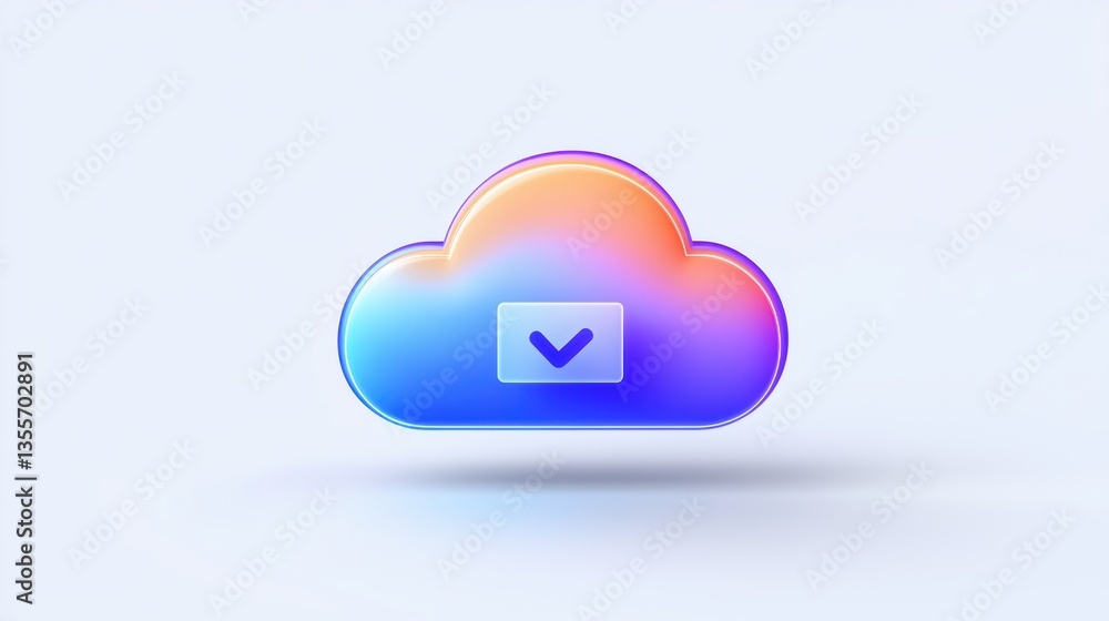 A colorful cloud icon with a downward arrow, representing cloud storage and data downloading, set against a light background. A colorful cloud icon with a downward arrow, representing cloud storage and data downloading, set against a light background.