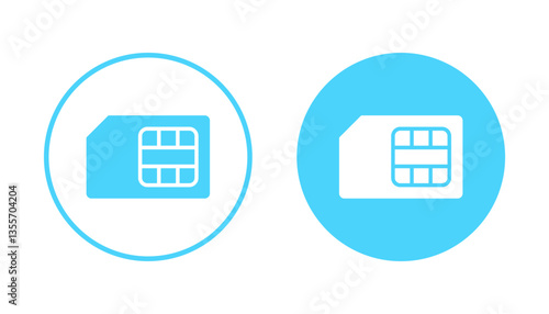 Sim card icon vector. dual sim card sign and symbol