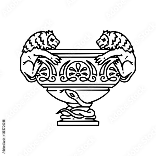 mythical creature vessel vector