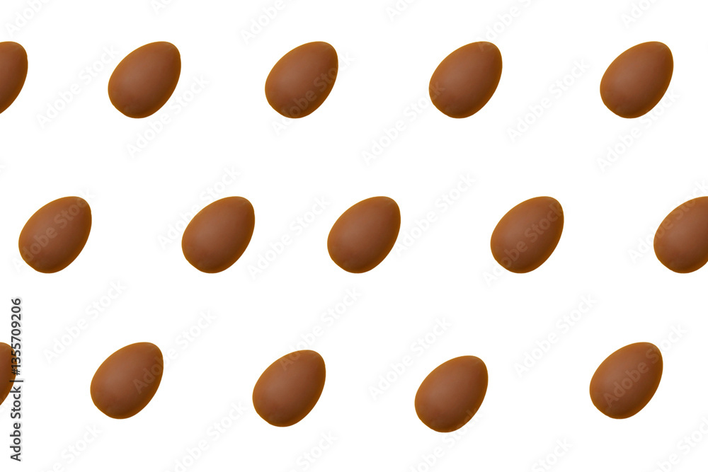 Fototapeta premium Easter, Colorful eggs in a fun layout, isolated on white, PNG