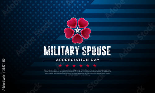 Military Spouse Appreciation Day Background Design Illustration 