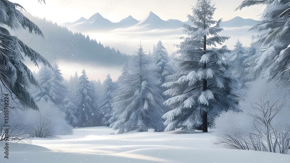 Fototapeta premium snow covered mountains