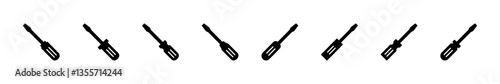 Screwdriver icon set. tools icon vector