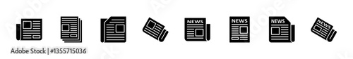 Newspaper icon set. news paper vector sign