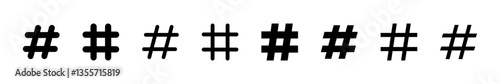 Hashtag icon set. hashtag symbol