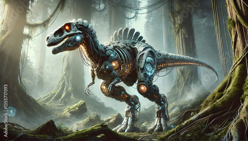 Fototapeta Naklejka Na Ścianę i Meble -  robot dinosaurs