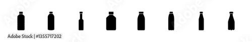 Bottle icon set. bottle vector icon