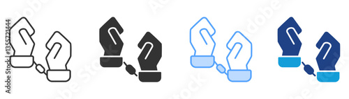 Arrest Icon Set Multiple Style Collection
