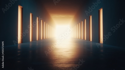 Wallpaper Mural Glowing Corridor to the Light Mystery and Hope. Torontodigital.ca