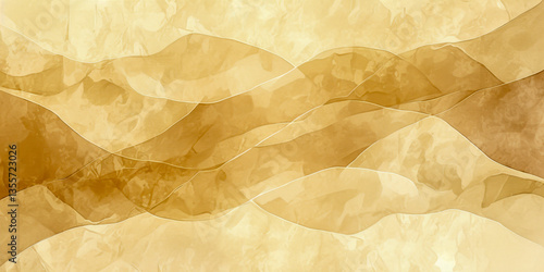 Abstract Watercolor Ocean Wave Texture in Warm Earth Tones