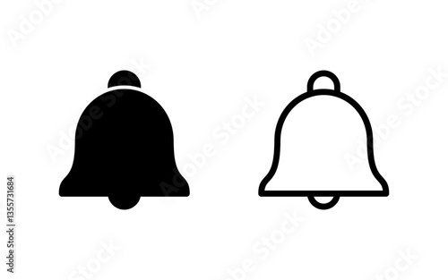 Bell Icon vector illustration. Notification sign and symbol for web site design