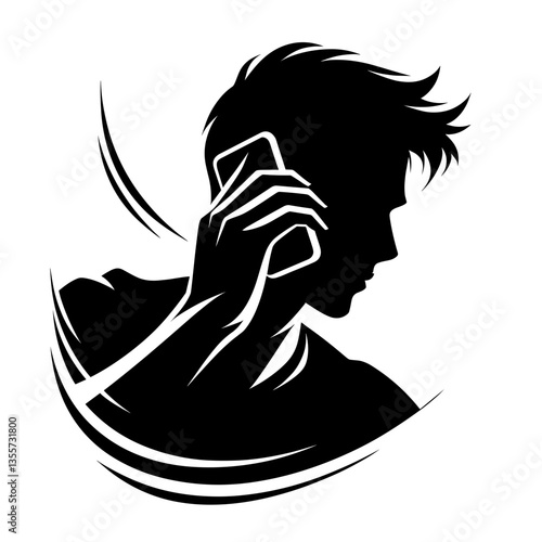 Man answering phone symbolizing risky scam call