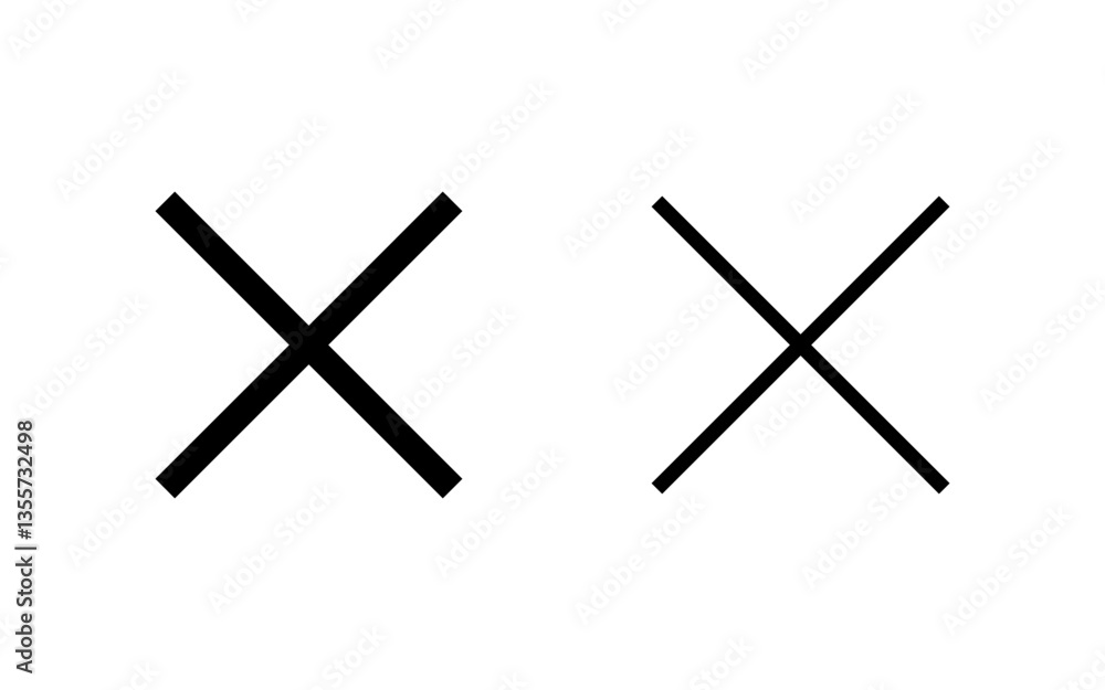 Close icon vector illustration. Delete sign and symbol. cross sign Close icon vector illustration. Delete sign and symbol. cross sign