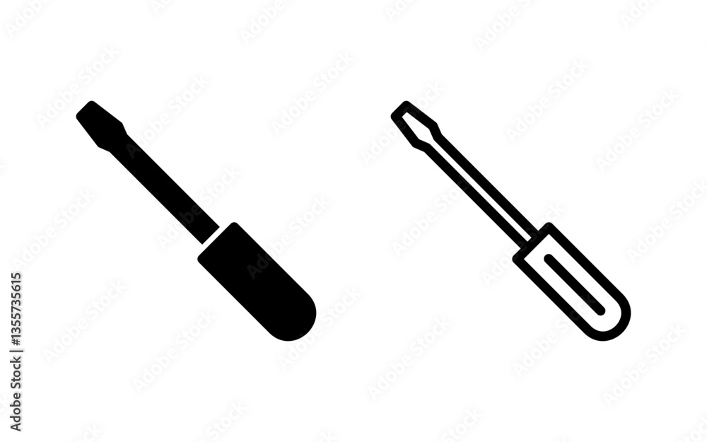 Screwdriver icon vector illustration. tools sign and symbol Screwdriver icon vector illustration. tools sign and symbol