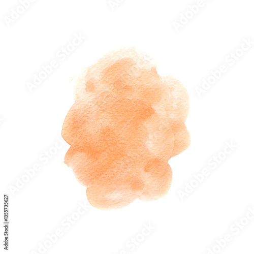 orange sponge isolated on white