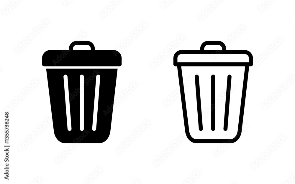 Trash icon vector illustration. trash can icon. delete sign and symbol.