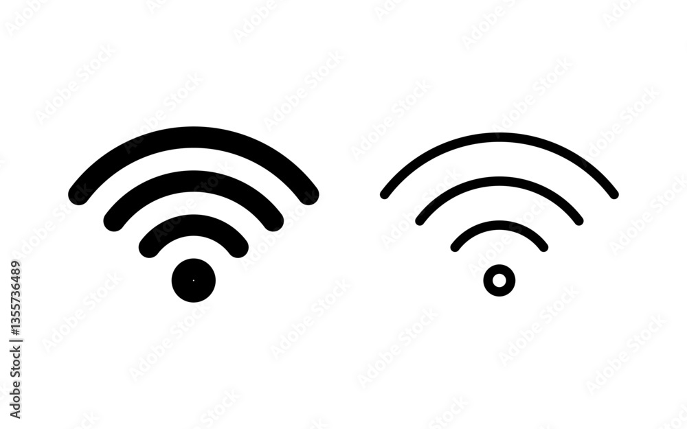 Wifi icon vector illustration. signal sign and symbol. Wireless icon Wifi icon vector illustration. signal sign and symbol. Wireless icon