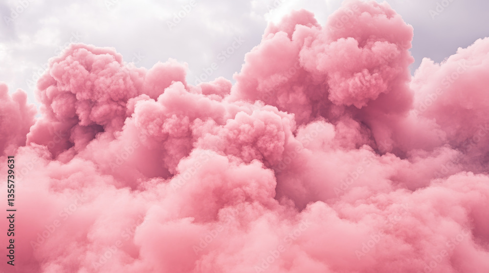 Pink clouds in dreamy sky Pink clouds in dreamy sky