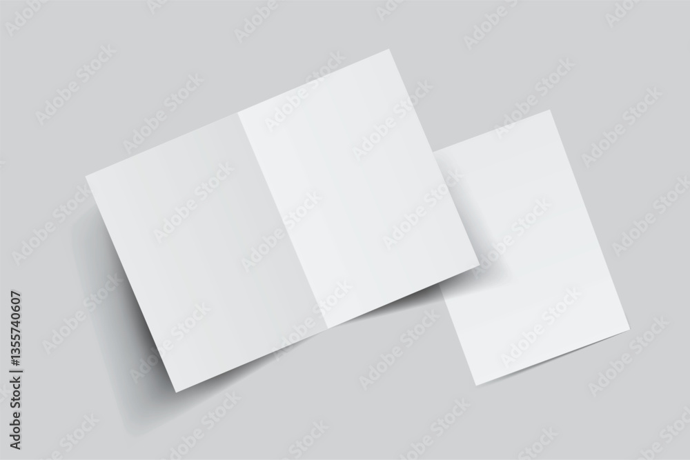 Open Leaflet, bi fold mockup template .Blank paper, thank you card, notecards, note paper, greeting card, wedding invitation, postcard, brochure or any creative work for presentation of your design
Open Leaflet, bi fold mockup template .Blank paper, thank you card, notecards, note paper, greeting card, wedding invitation, postcard, brochure or any creative work for presentation of your design