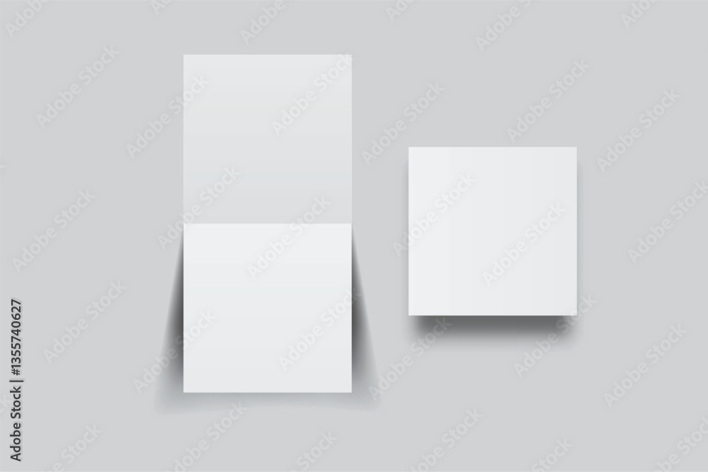 Square open Leaflet, bi fold mockup template .Blank paper, thank you card, notecards, note paper, greeting card, wedding invitation, postcard, brochure or creative work for presentation of design
Square open Leaflet, bi fold mockup template .Blank paper, thank you card, notecards, note paper, greeting card, wedding invitation, postcard, brochure or creative work for presentation of design