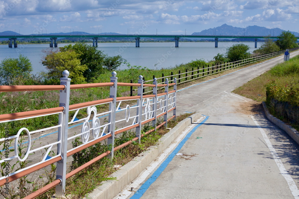Fototapeta premium Bicycle Path Along the Yeongsan River