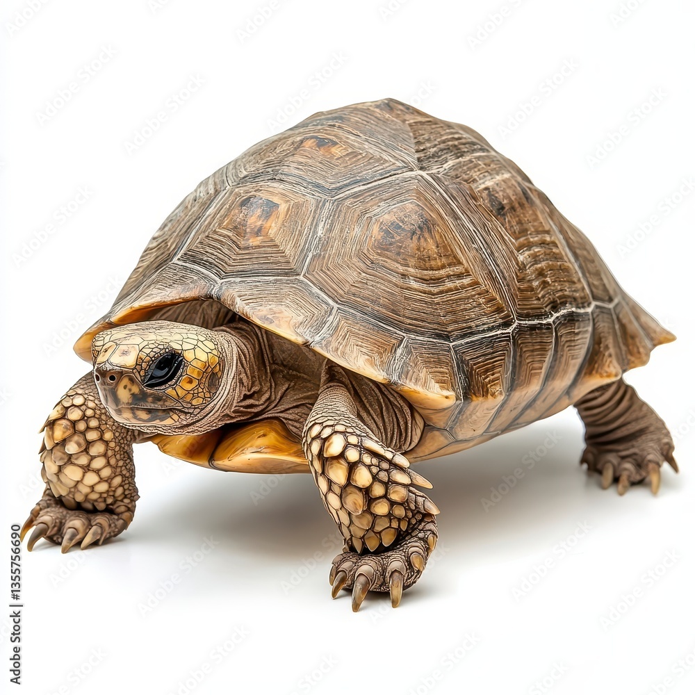 Obraz premium Realistic Turtle on White Background