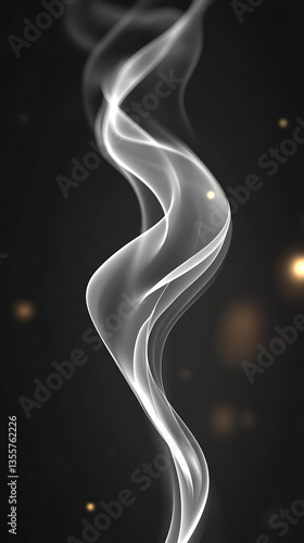 White Smoke Swirls with Dark Background. (1)