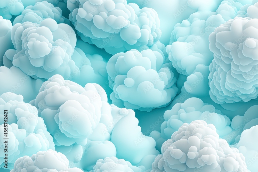 Abstract Blue and White Smoke Clouds Abstract Blue and White Smoke Clouds