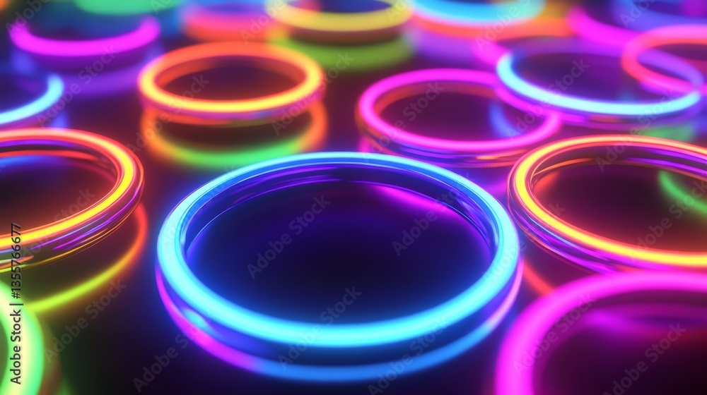 Futuristic energy rings pulsing with rainbow spectrum transitions, precision vector line work creating fluid motion effect, floating geometric circles with soft neon glow, pristine dark background, Futuristic energy rings pulsing with rainbow spectrum transitions, precision vector line work creating fluid motion effect, floating geometric circles with soft neon glow, pristine dark background,