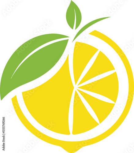 Lemon half, showcasing fresh zest and a crisp green leaf, evoking natural citrus flavor and refreshment.