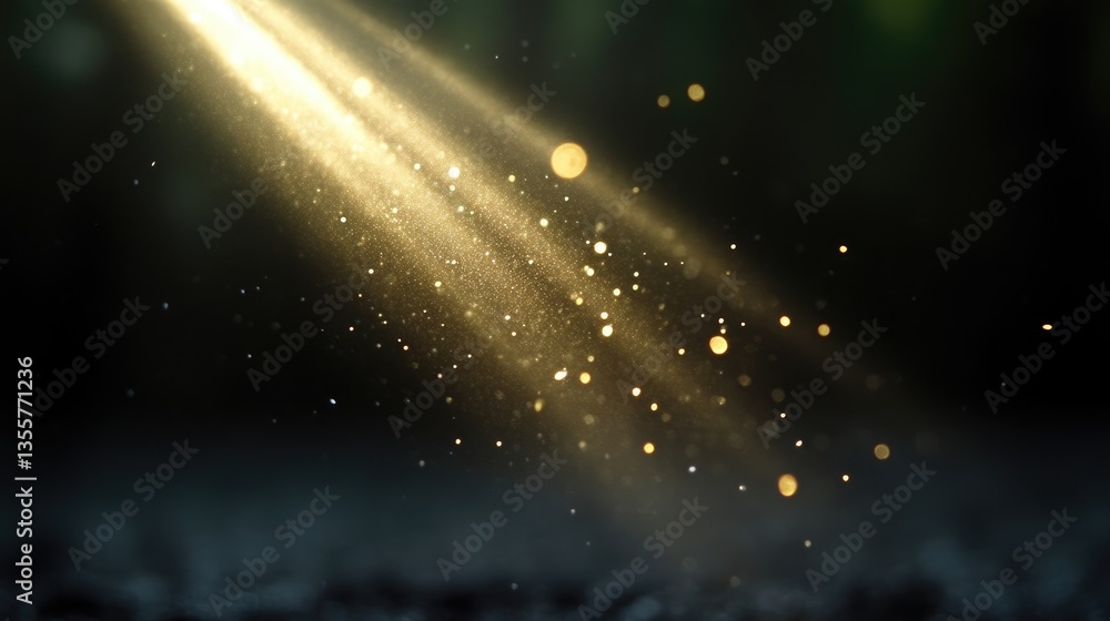 Obraz premium Dramatic spotlight illuminating a dark scene