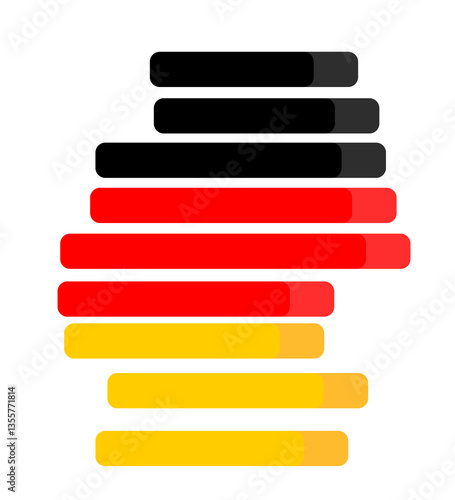 shape of Germany, stacked h...
