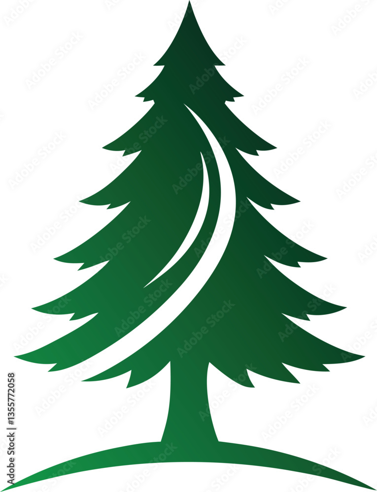 Obraz premium Evergreen pine tree, designed with artistic flair.