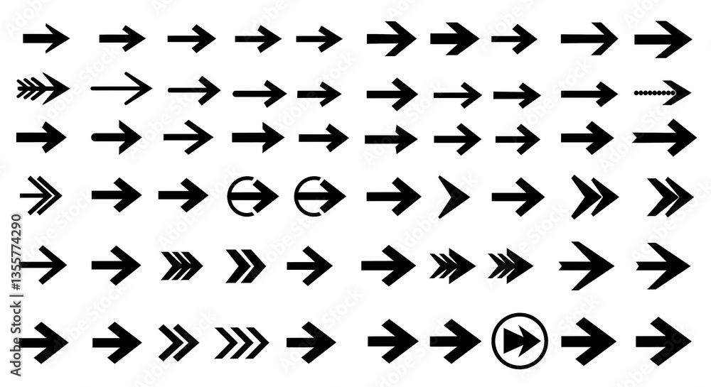 Naklejka premium Decorative Arrow Icons Set