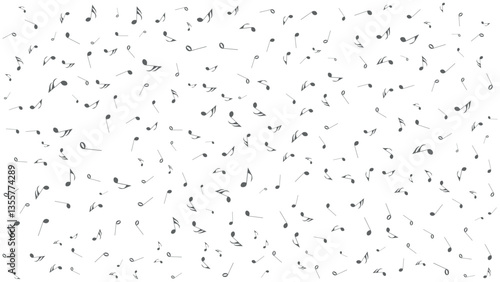 monochrome musical notes chord seamless pattern background vector