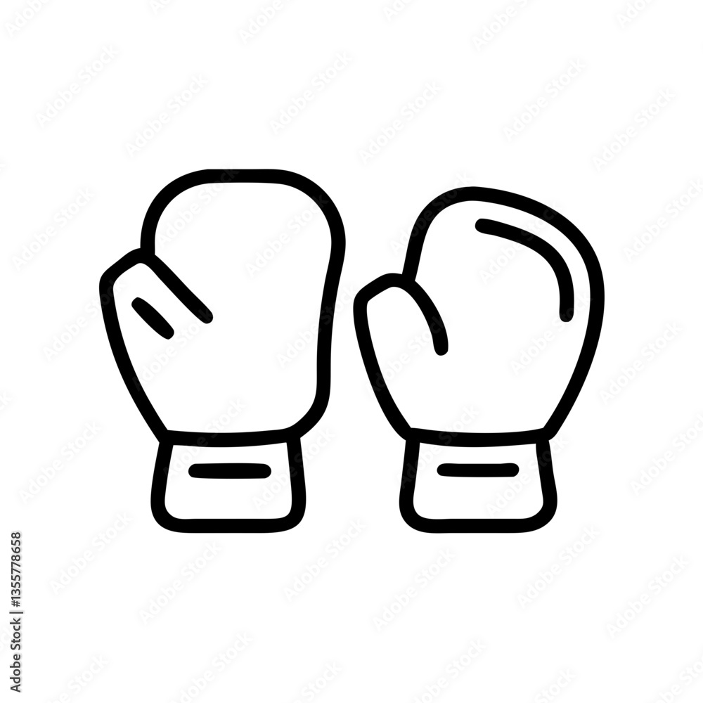 Boxing Gloves Icon in Minimalistic Style Boxing Gloves Icon in Minimalistic Style