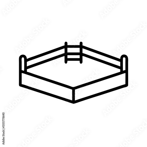 Boxing Ring Icon Outline Design  