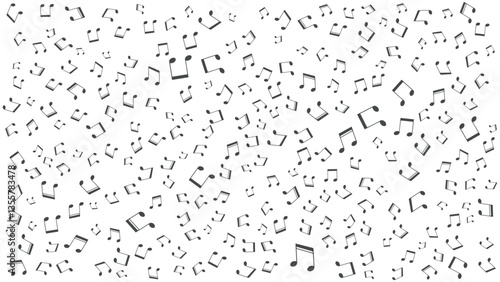 monochrome musical notes chord seamless pattern background vector