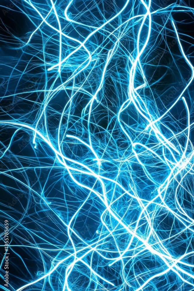 Fototapeta premium Abstract Blue Light Trails.