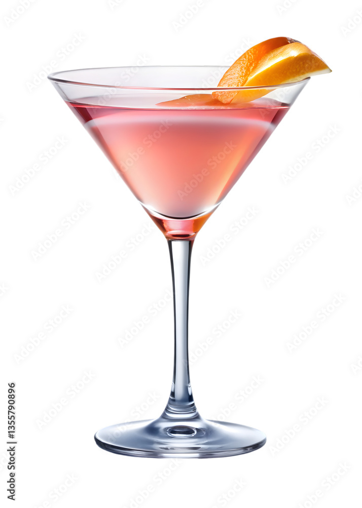 Cosmopolitan Delight: An elegant glass filled with a vibrant pink cocktail, garnished with a twist of citrus, promising a refreshing and sophisticated drinking experience. Cosmopolitan Delight: An elegant glass filled with a vibrant pink cocktail, garnished with a twist of citrus, promising a refreshing and sophisticated drinking experience.