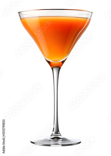 Wallpaper Mural Radiant Citrus Elixir: A captivating close-up shot of a refreshing orange cocktail in an elegant glass, inviting you to a moment of pure indulgence. Torontodigital.ca